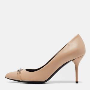 Gucci Beige Leather Molaita Pumps Size 37.5