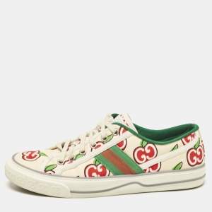 Gucci Multicolor GG Apple Canvas Tennis 1977 Sneakers Size 39