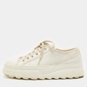 Gucci White GG Canvas Tennis 1977 Platform Sneakers Size 39