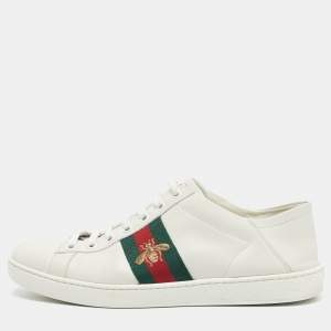 Gucci White Leather Ace Foldable Sneakers Size 39