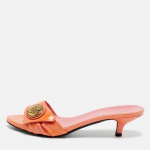 Pre Owned Gucci Pink Patent Leather Hysteria Slide Sandals Size 37