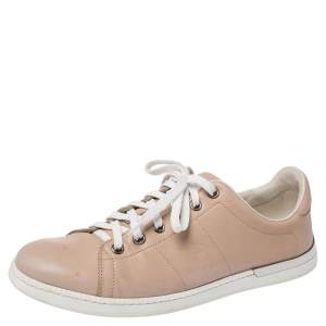 Gucci Beige Low Top Lace Sneakers Size 37.5