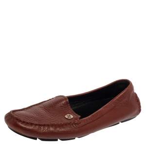 Gucci Brown Leather Loafers Size 36.5