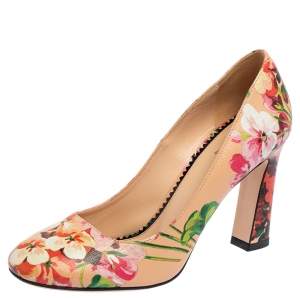 Gucci Multicolor Leather GG Blooms Pumps Size 36