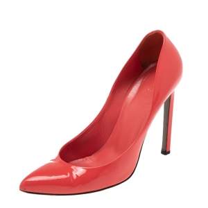 Gucci Red Patent Leather Pointed Toe Pumps Size 39