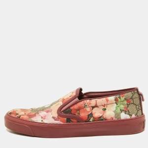 Gucci Multicolor Canvas Bloom Slip On Sneakers Size 38