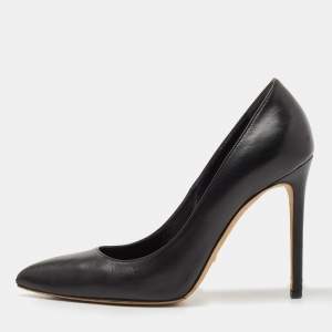 مملوكة مسبقًا Gucci Black Leather Pointed Toe Pumps Size 36.5
