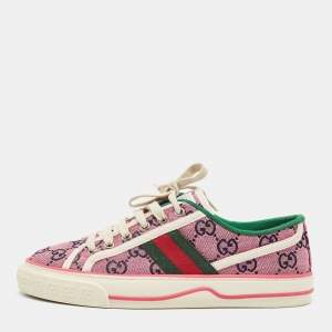 Gucci Pink GG Canvas Tennis 1977 Sneakers Size 36
