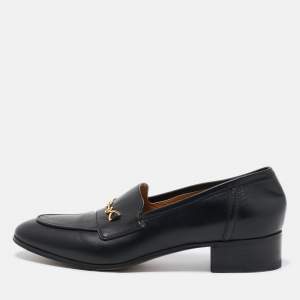 Gucci Black Leather Horsebit Loafers Size 39