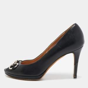 Gucci Black Leather Hollywood Pumps Size 39
