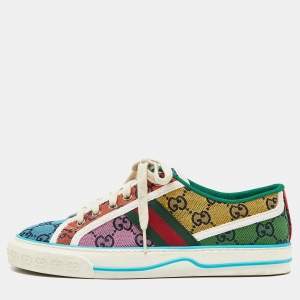 Gucci Multicolor GG Canvas Tennis 1977 Sneakers Size 38