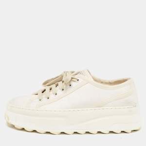 Gucci White GG Canvas Tennis 1977 Platform Sneakers Size 37