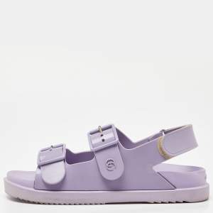 Gucci Purple Jelly Slingback  Buckle Sandals Size 40