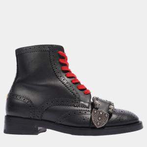 Gucci Queercore Ankle Boots Black Leather EU 36 UK 3