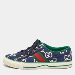 Gucci Blue Canvas Tennis 1977 Sneakers Size 39