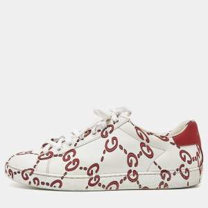 Gucci Tri Color Leather Ghost GG Ace Sneakers Size 37