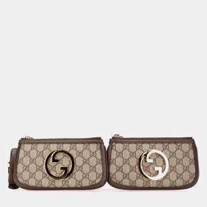 Gucci Beige/Brown GG Supreme Mini Blondie Belt Bag