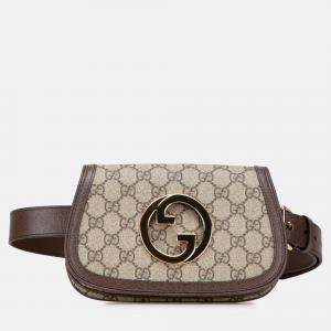 Pre Owned Gucci Brown GG Supreme Blondie Belt Bag
