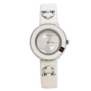 Gucci Silver Stainless Steel U-Play 129.5 Women's Wristwatch 27 mm