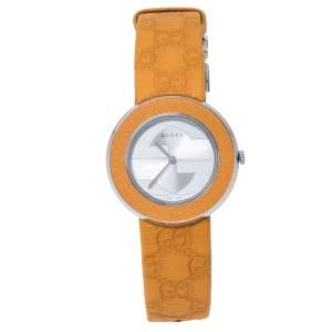 Gucci Silver Stainless Steel U-Play 129.4 Women's Wristwatch 35 mm