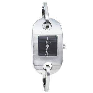 Gucci Black Stainless Steel 6155L Women's Wristwatch 22mm
