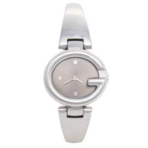 Gucci Brown Stainless Steel Guccissima 134.5 Women's Wristwatch 27 mm