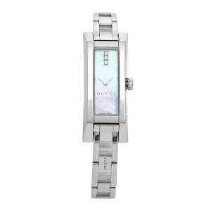 Gucci Mother Of Pearl Stainless Steel 110 Women's Wristwatch 13 mm