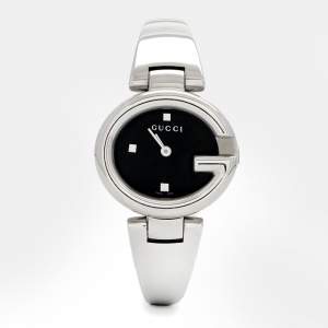 Gucci Black Stainless Steel Guccissima YA134501 Women's Wristwatch 27 mm