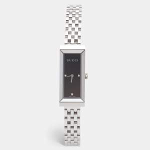 Gucci Black Stainless Steel G-Frame YA127504 Women's Wristwatch 14 mm