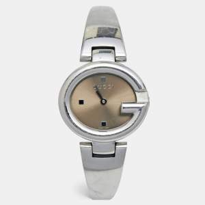 Gucci Brown Stainless Steel Guccissima 134.5 Women's Wristwatch 27 mm