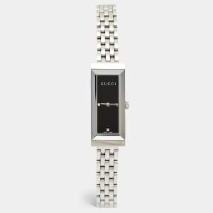 Gucci Black Diamond Stainless Steel G-Frame YA127504 Women's Wristwatch 14 mm 