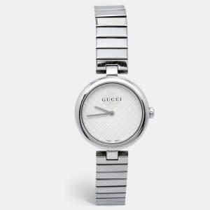 Gucci White Stainless Steel Diamantissima YA141402 Women's Wristwatch 32 mm