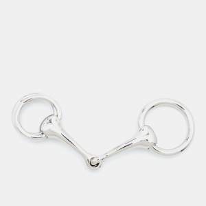 مملوكة مسبقًا Hermes Mors Scarf 90 Palladium Plated Scarf Ring