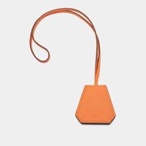 Hermes Orange Epsom Leather Capucine Hat Clip