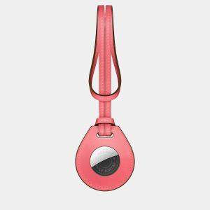 Hermes Rose Azalee Apple AirTag Bag Charm