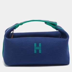 Hermes Marine Canvas Small Bride-a-Brac Pouch