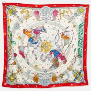 Hermes Multicolor Chorus Stellarum Silk Vintage Scarf