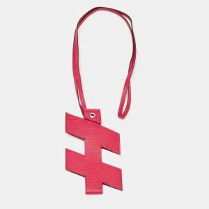 Hermes Rouge De Coeur Chevre Leather H-Tag Phone Case