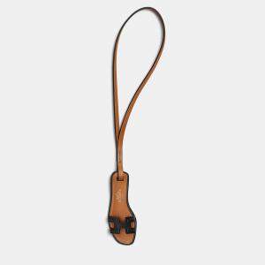 Hermes Black, Natural, Sand, Black Oran Nano Bag Charm