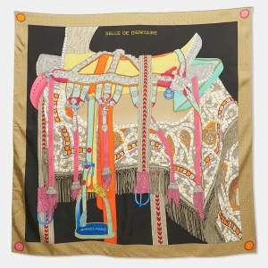 Pre Owned Hermès Multicolor Silk Selle De Dignitaire Scarf 