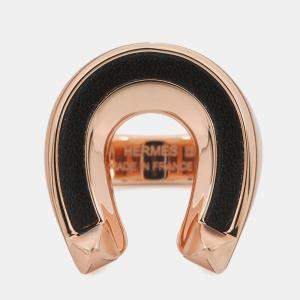 Pre Owned Hermes Ring "Joquette" Size Gm/53 Black Metal
