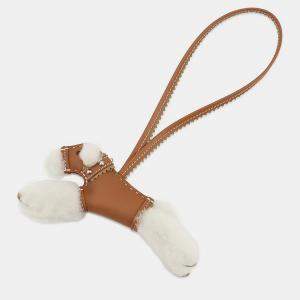 Pre Owned Hermes Buddy Bag Charm Collar Gold Lambskin