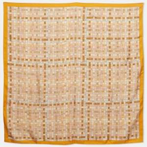 Pre Owned Hermès Yellow Bolduc au Carre Silk Scarf
