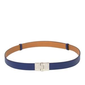 Hermes Electric Blue Veau Epsom Leather Charniere Belt S