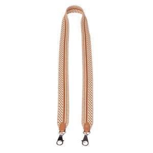 Pre Owned Hermes Brown/White Canvas Sangle Cavele 25 Bag Strap 