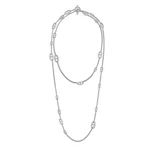 Pre Owned Hermes Sterling Silver Farandole Chain Necklace