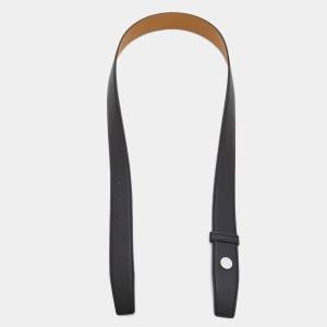 Hermes Black Leather Portland Belt Strap 85cm