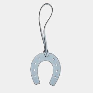Hermès Bleu Lin Swift Leather Paddock Fer a Cheval Bag Charm