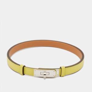 Hermès Jaune Citron Epsom Leather Kelly Belt