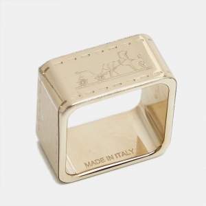 Hermes Bolduc 90 Gold Tone Scarf Ring